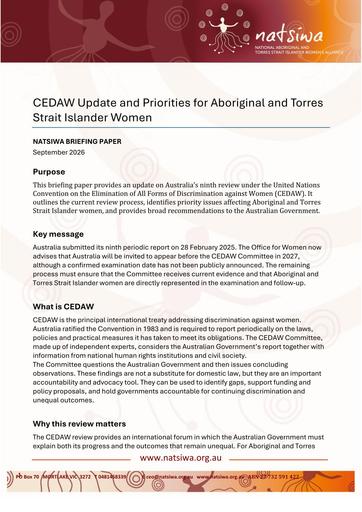 NATSIWA CEDAW Polcy Brief 2026