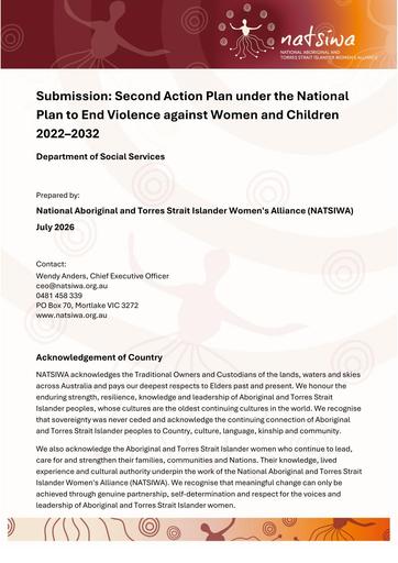 NATSIWA Submission to Second Action Plan July 2026