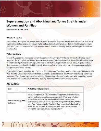 NATSIWA Supperation Policy Paper March 2026