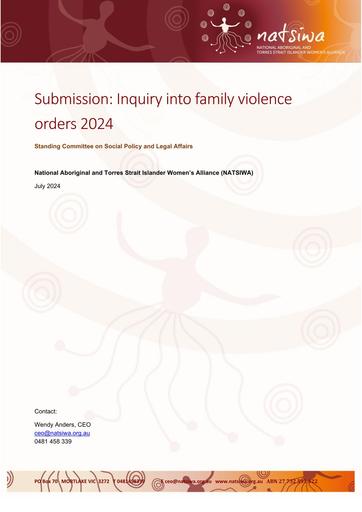 NATSIWA RE Submission to FVO Parliamentary Inquiry 24 July 2024